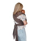 Moby - Classic Baby Wrap Carrier for Newborns & Infants, Hands-Free Newborn Wrap Swaddle Holder - Hickory