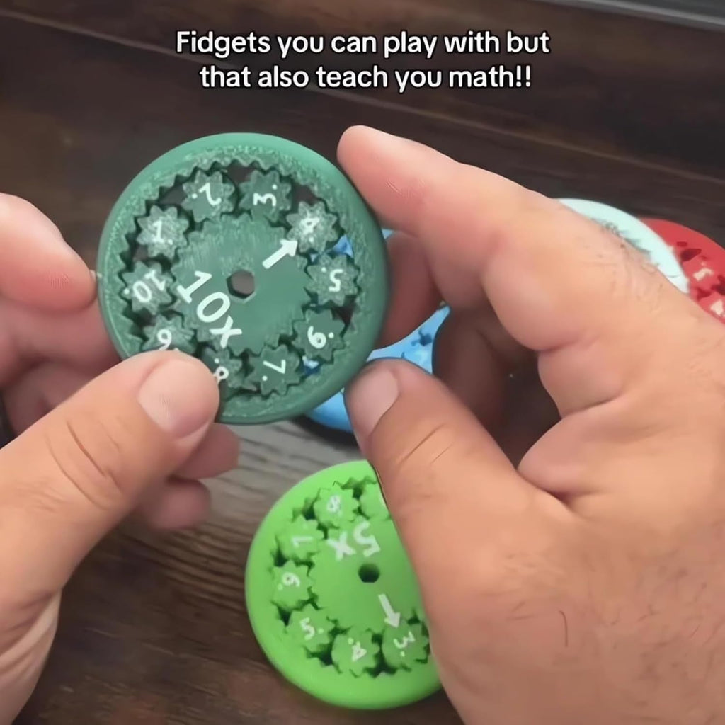Math Fidget Spinners, 18pcs Math Fact Fidget Spinners,Round Math Fidget Spinner Math Learning & Early Education Toys Game
