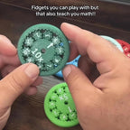 Math Fidget Spinners, 18pcs Math Fact Fidget Spinners,Round Math Fidget Spinner Math Learning & Early Education Toys Game