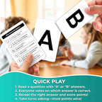 QUOKKA Who Knows Better? - Original - Family Card Trivia Game | Fun Learning & Educational Questions for Families | Suitable for Boys & Girls