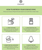 Essence Wearable Aromatherapy Nasal Diffuser – Stress Relief Essential Oil Nose Ring Refresh Kit – Personal Scent Clip for Travel, Work & Everyday Use – Made in USA