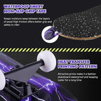 Skateboard,31 x 8 Inch Complete Skateboard, 8-Layer Maple Wood Deck Double Kick Standard Skateboards for Kids, Teens, Adult, Beginner