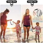 Accmor Toddler Waist Leash Belt, Reflective Baby Anti Lost Wrist Link, Kids Walking Harnesses Children Wristband Tether Leashes with Lock for Boys Girls Ages 1-4 to Outdoor Travel (Black)