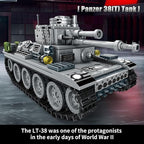 1030 Piece WW2 Army Tanks Toy Building Sets,Create a German Panzer 38T and a German Tiger Tank Toys,Adult Collectible Model Tanks Sets to Build,Christmas Birthday Gifts for Boys,Teens,Adults