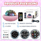 Unicorns Gifts for Girls Toys,Night Light for Kids,Remote Dimmable Timer Star Projector, 360° Slient Ocean Lights for Ceiling Projector,Christmas Birthday Gifts for Girls&Room Decor