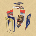 Book Nook Kit, DIY Dollhouse Booknook, Book Nook Miniature Kit for Bookshelf Insert Decor Crafts for Adults Teen Halloween, 3D Wooden Puzzle with Led Light (The Emperor's Study)