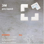 Roving Cove HeftyFit Corner Protector for Baby (4 Large Corners), Heavy-Duty Soft Rubber Foam Furniture Corner Bumper Guards, 3M Adhesive Pre-Taped, Oyster White (Off White)