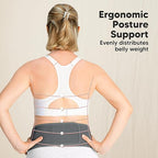 KeaBabies Maternity Belly Bands for Pregnant Women - Soft & Breathable Pregnancy Belly Support Band, Adjustable Maternity Belt for Back, Pelvic Support, Comfortable, Easy to Use (Mystic Gray, M/L)