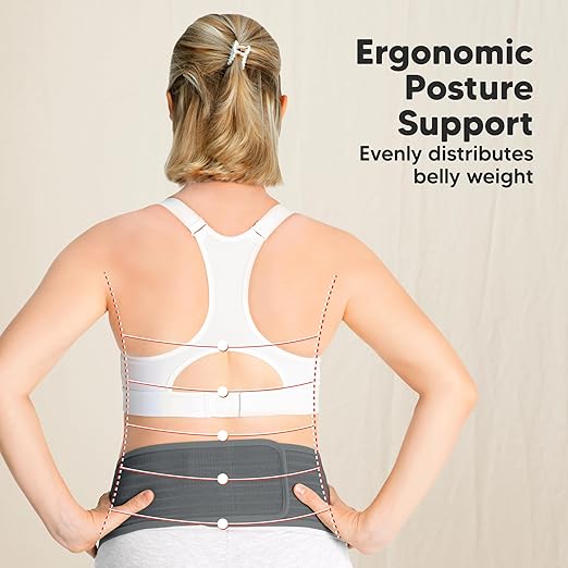 KeaBabies Maternity Belly Bands for Pregnant Women - Soft & Breathable Pregnancy Belly Support Band, Adjustable Maternity Belt for Back, Pelvic Support, Comfortable, Easy to Use (Mystic Gray, M/L)
