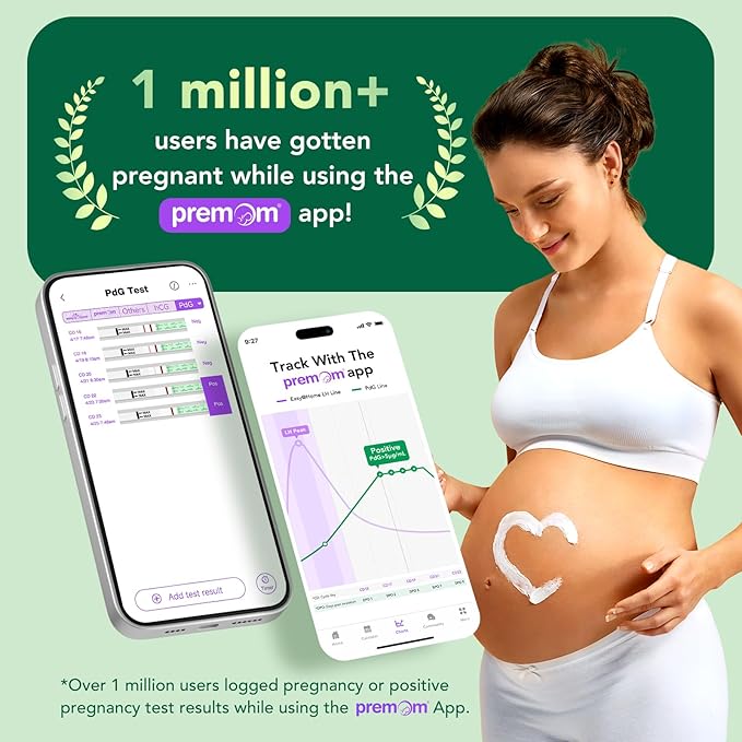 Easy@Home PdG Test Strips: 10 Pack - Track Ovulation Insights with Progesterone Urine Tests – at Home Fertility Test for Women with Premom Ovulation App - PdG (Pregnanediol Glucuronide) Tests