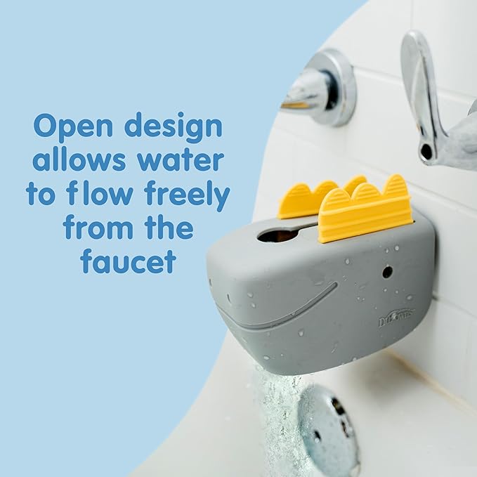 Dr. Brown’s CleanUp Dino-Soft Baby Bath Spout Cover, Soft and Safe on Tub Faucet, Toddler Bathtub Safety for Kids, BPA Free, Certified Plastic Neutral