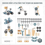 Wooden Baby Push Walker for Toddlers - Multifunctional Montessori Tool Bench Baby Walking Toy with Educational Activities, Ideal for Boys and Girls Aged 3 Years