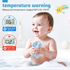 Baby Bath Thermometer – Floating Bathtub Thermometer for Newborn – Accurate Water Temperature Sensor in Fahrenheit & Celsius – Safe Bath Toy for Infants