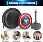 Transformable Fidget Spinner, Metal Hand Hammer Fidgit Toy for Kids Adults, Cool Shield Chain Fingertip Gyro Stress Relief Cube for Office, Stocking Stuffer Gifts for Christmas New Year 2 Pack