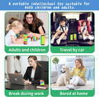 Rotate and Slide Puzzle, Finger Spinner Puzzle, Fidget Toys, Decompression Toy, 8 Colors,7 Layers, Educational Sensory Toy for Kids Adults (8 Colors X (4 Layers + 8 Layers))