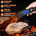 Meat Thermometer Digital, Instant Read Food Thermometer for Cooking Deep Fry BBQ Oven Grill Smoker Roast and Candy Thermometer, Camping & Kitchen Essentials, Gifts for Men Women