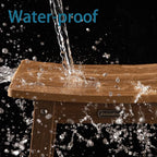 HDPS Shower Bench Seat for Inside, Waterproof Poly Lumber Shower Stool for Shaving Legs, Bathroom Foot Rest with Storage Shelf, Plastic Bath Chair Seat for with Adjustable Feet, No Maintenance, Brown