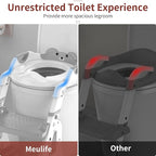 Potty Training Seat, Upgrade 2 in 1 Potty Training Toilet for Toddler, Toddler Toilet Seat for Boys Girls with Splash Guard, Anti-Slip Pad and Step Stool (Grey)