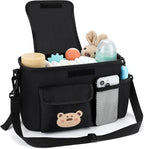 Accmor Universal Stroller Organizer with Cup Holder and Shoulder Strap, Stroller Bag Caddy Organizer Stroller Accessories for Uppababy, Baby Jogger, Nuna, Doona, Britax Strollers