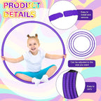 Shappy 6 Pcs Exercise Hoop Detachable Adjustable Plastic Toy Playground Toys Colored Hoop Circles for Teens Games Gymnastics Dog Agility Equipment Party Decor