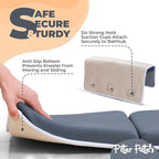 Baby Bath Kneeler and Elbow Rest Pad Set Made of Neoprene & Foam - Non Slip Cushioned Bath Kneeling Pad for Bathing Baby with XL Compartments for Bath Toy Storage for Tub