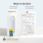 iHealth No-Touch Forehead Thermometer for Adults, Kids, Babies - 1s Fast Accurate, 3 Ultra-Sensitive Sensors, Quiet Vibration Feedback, Digital Large LED Digits, Easy to Use for Home & Nurses, PT3