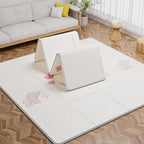 79x71 Baby Play Mat Foldable, Extra Large Foam Play Mat Tummy Time and Crawling Mat, Waterproof & Anti-Slip Reversible Portable Baby Floor Mat for Infant, Toddler