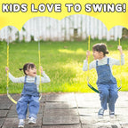 Swing Set for Kids with 66” Chain-Play Swing for Adults with Stainless Steel Mental Taiangle Ring-Suitable for Family Backyard-Play Swing Set (AB010002-7)