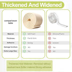Baby Proofing Wall Corner Protector,Edge Guard Corner Protector,6.56ft Thinken Soft Corner Protectors Pre-Taped Soft Rubber Foam Edge Cushion for Furniture (Brown, 6.56Ft x 7.8" W x 0.47" Th)