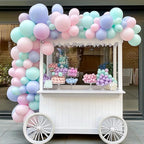 RUBFAC 129pcs Mint Green Balloons Different Sizes 18 12 10 5 Inch, Pastel Makani Blue Balloon Garland Arch Kit for Birthday Baby Shower Gender Reveal Easter Wedding Party Decoration