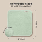 6-Pack Baby Washcloths - Soft Absorbent Viscose from Bamboo Wash Cloths for Babies, Kids, Toddlers, Infant, Newborn Bath Towels, Gentle on Sensitive Skin, 10x10 Reusable Face Towels (Mellow)