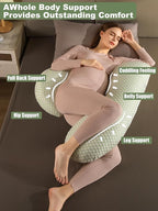 Pregnancy Pillows for Sleeping, Pregnancy Must Haves Body Pillow, Maternity Body Pillow for Adults, Support for Back, Legs, Belly, HIPS