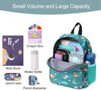 CLUCI Kids Backpack for Boys Girls Toddler Backpack for Preschool Kindergarten Child Cute Daycare Bookbag Travel Green Dinosaur