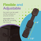 Adjustable & Reusable Child Safety Cabinet Locks & Latches, Baby Proofing Door Window, Cabinet, Toilet, & Refrigerator Lock, Child Safety Strap Locks with Adhesive Pads, Pack of 6, Brown - Wonderkid