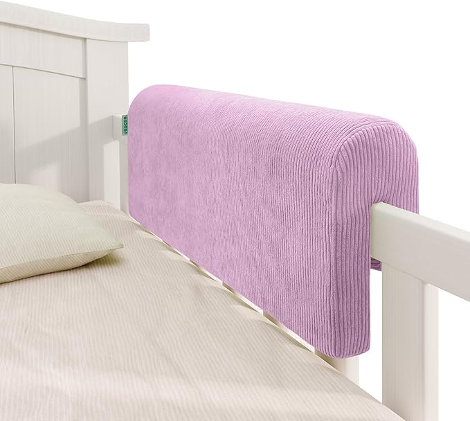 Bed Rail Bumpers Protector, Hospital Bed Rails Padding, Loft Beds and Bunk Beds Bumpers Protector, Premium Soft Memory Foam - Anti-Bump | Fall Prevention, Size 27.6 x 5.5 x 11.8 Inches, Purple