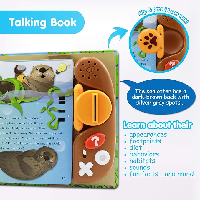 BEST LEARNING Book Reader Animal Kingdom - Educational Talking Sound Toy to Learn Animals with Quiz Games for Kids Ages 3 to 8 Years Old | Ideal 3-5 Boy or Girl Birthday Gift