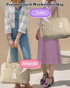 Monogram Duffle Bag, Weekender Bags for Women，Overnight Bag with Wet Pocket，Lightweight Travel Bags Personalized Gym Tote with Makeup Pouch-Girl Gifts Trendy Stuff