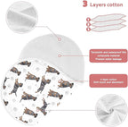 4 Pack Muslin Burp Cloths Great Dane Dogs White Cotton Baby Burp Cloths Ultra Absorbent and Soft Burping Cloth for Newborn Babies Boys Girls 22x11 Inch