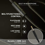 LORELEI X6 Over-Ear Headphones With Microphone, Lightweight Foldable & Portable Stereo Bass With 1.45M No-Tangle, Wired for Smartphone Tablet MP3/4