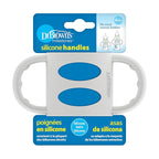 Dr. Brown's Narrow Baby Bottle Handles, 100% Silicone, Easy Grip Removable Handles for Bottle to Sippy Cup Transition, Gray, 4m+