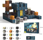 Magnetic Blocks Kids Spooky Town Building Kit Halloween Themed Toys Gift for Boys Girls & Adults(1 inch)