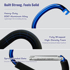 sprookber 6.7 Inch Large Stroller Hooks for Diaper Bags & Purses, Heavy Duty Mommy Hooks for Shopping, Grocery, Backpack – Baby Stroller Accessories, Set of 2 (Bule)