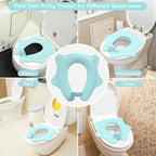 SKYROKU Foldable Kids Toilet Seat – Portable & Anti-Slip Travel Potty Training Seat for Toddlers,Safety material Baby Toilet Seat, Easy Clean & Compact for Home, Daycare, Grandparents House (Ages 2-6)
