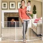 Regalo 76 Inch Super Wide Configurable Baby Gate, Includes 4 Pack of Wall Mounts and Hardware