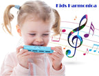 Color Blues Harmonica, Key of C for Kids, Children, Toddler and Beginners,10 Hole 20 Tones Musical Instrument Toy Gift