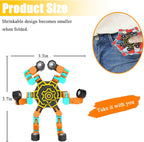 8 PCS Noctilucent Transformable High Speed Rotation Fidget Spinners Toys for Kids and Adults Stress Relief Fingertip Toys for Boys and Girls Fingertip Gyros for ADHD Autism for Kids