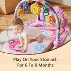Alive Lovely Baby Gyms Play Mats, Musical Activity Center Baby Piano Gym Mat, Music and Lights Tummy Time Padded Mat for Newborn Newborn 0 to 3 6 9 12 Months