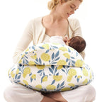 Momcozy Pioneering Safety Fence Nursing Pillow for Breastfeeding- Wider Feeding Pillows for More Support for Mom & Baby- Easier Nursing & Hand Free- Fit for All, Removable Cotton Cover