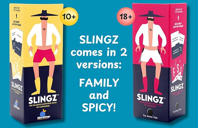 Slingz - The Quick and Hilariously Spicy Categories Card Game | 2-7 Players | for Adults, College Students, Game Nights, Parties and More | by The Darker Side Games