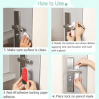 Door Lever Lock 2 Pack, No Drilling or Tools Needed for Installation, ABS Material Door Handle Baby Proof with Strong 3M Adhesive, Prevents Toddlers from Opening Doors